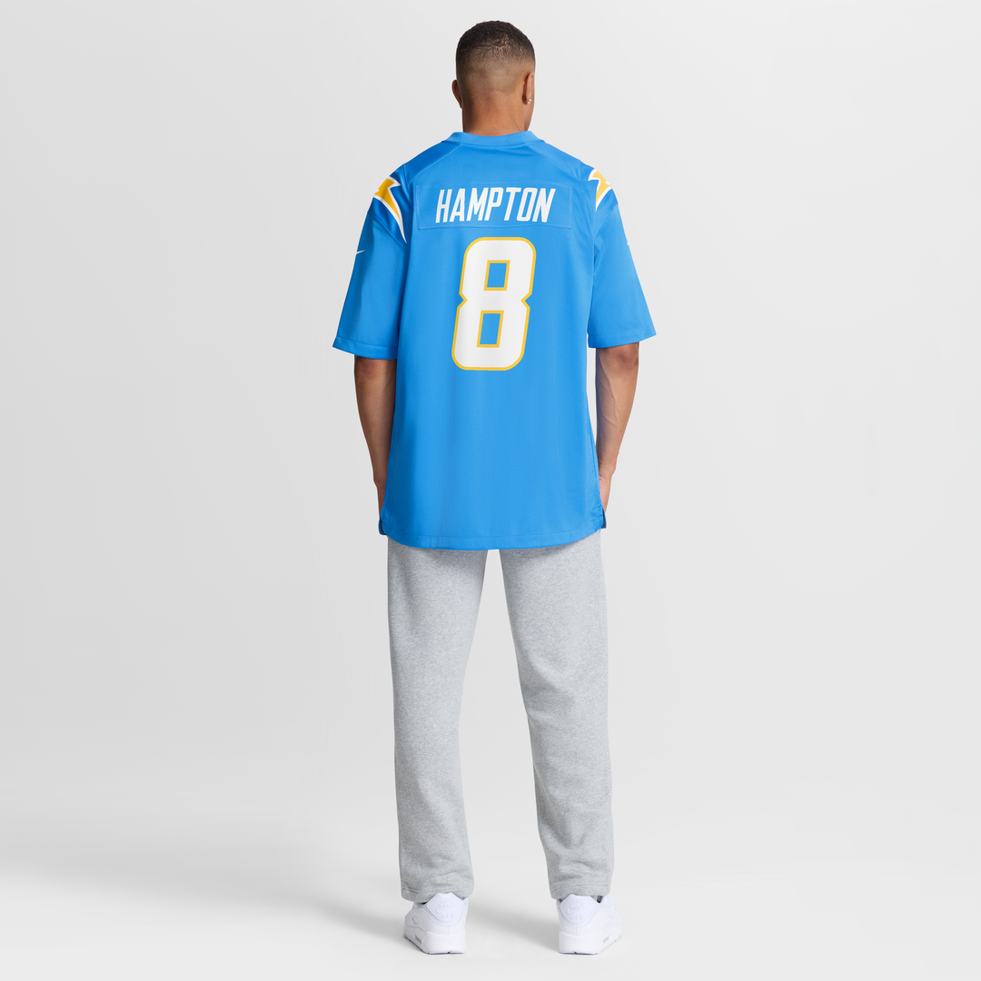 Los Angeles Chargers Omarion Hampton Nike Powder Blue Game Player Jersey product image 10, provided for visual reference and