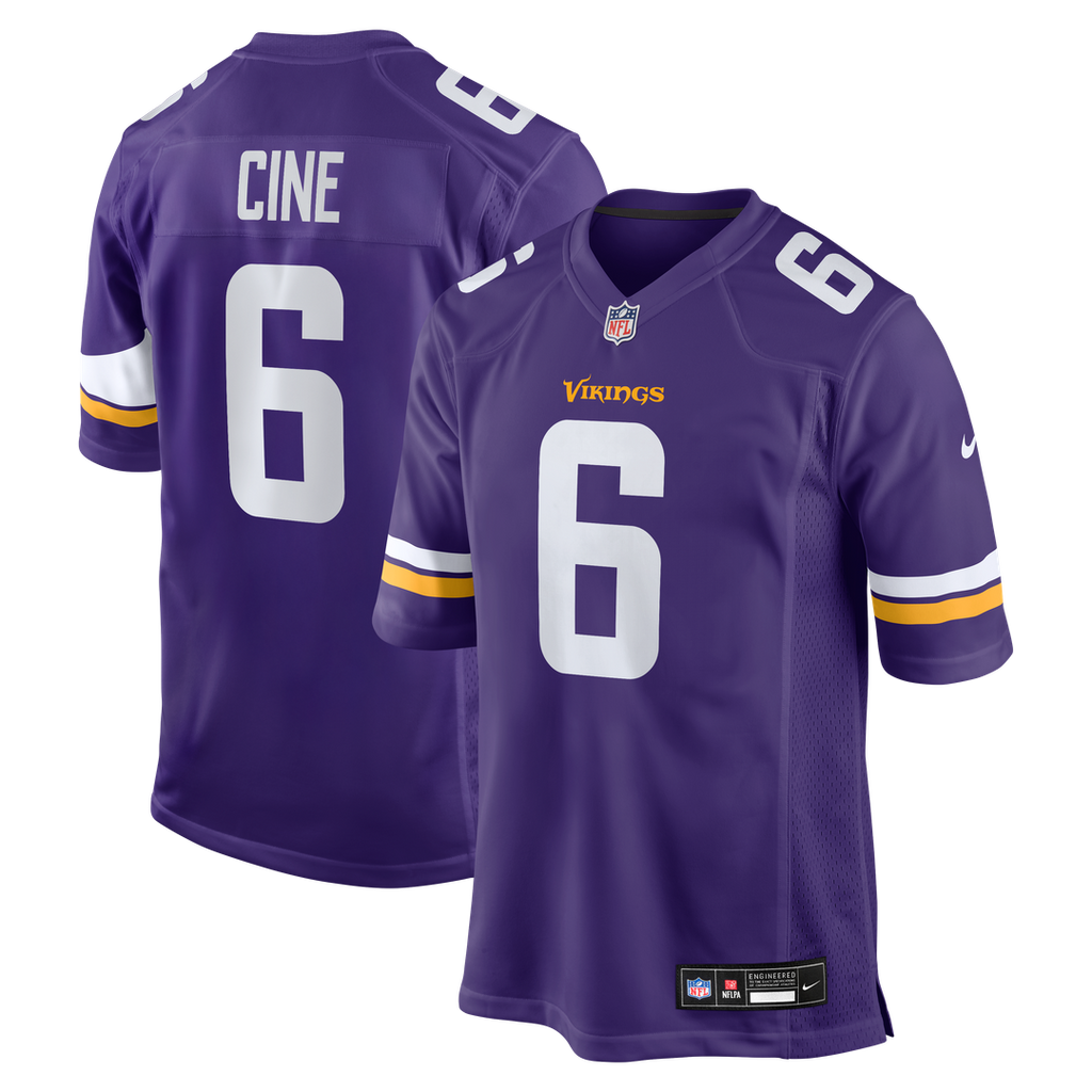 Minnesota Vikings Lewis Cine Nike Purple Game Player Jersey product image 1, provided for visual reference and product