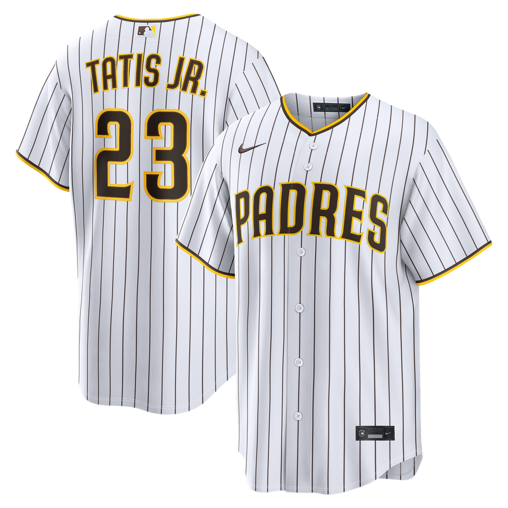 San Diego Padres Fernando Tatis Jr. Nike White Home Replica Player Jersey product image 1, provided for visual reference and