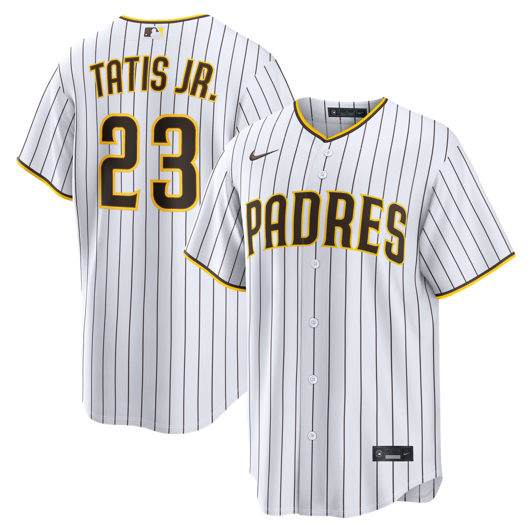 San Diego Padres Fernando Tatis Jr. Nike White Home Replica Player Jersey product image 1, provided for visual reference and