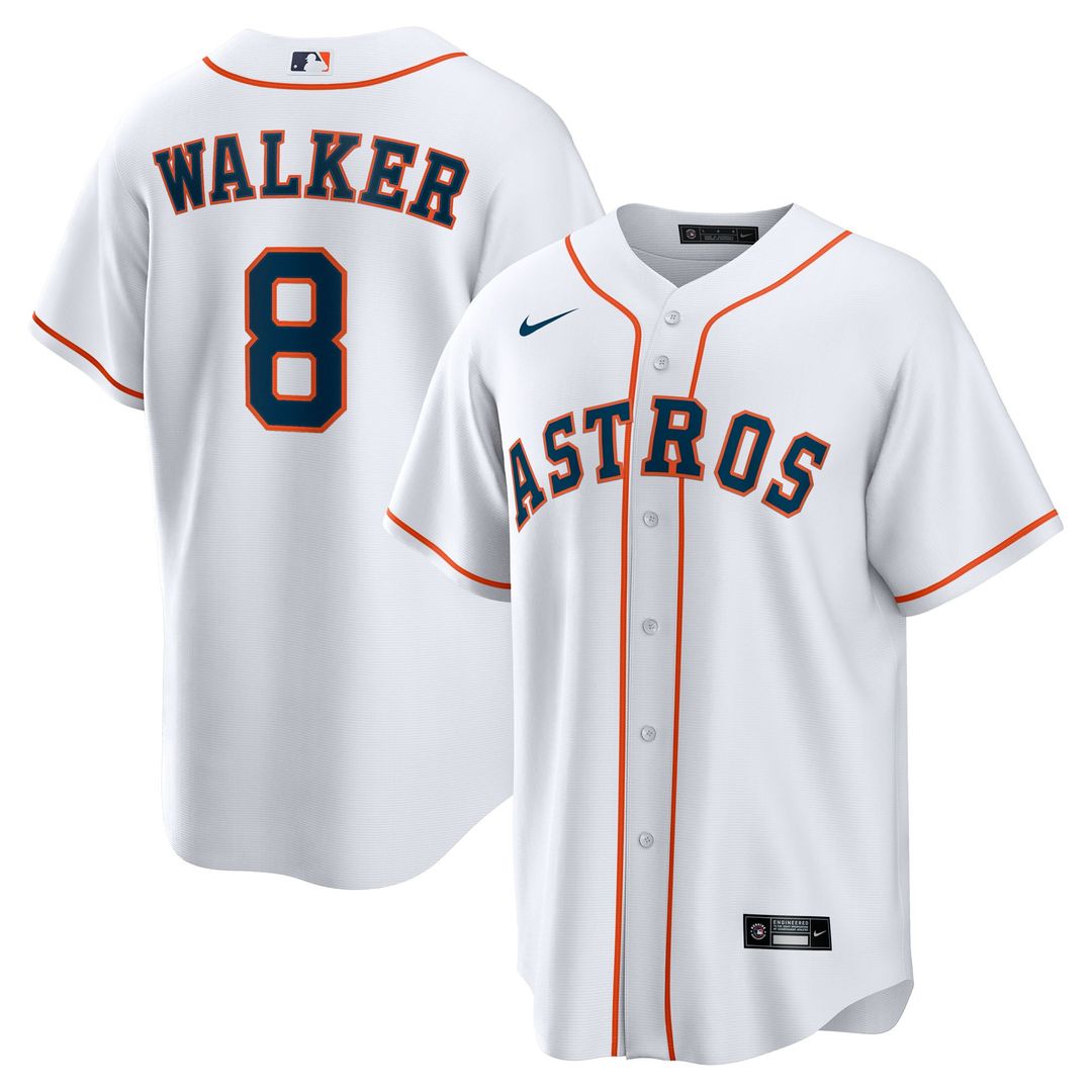Houston Astros Christian Walker Nike White Home Replica Jersey product image 1, provided for visual reference and product