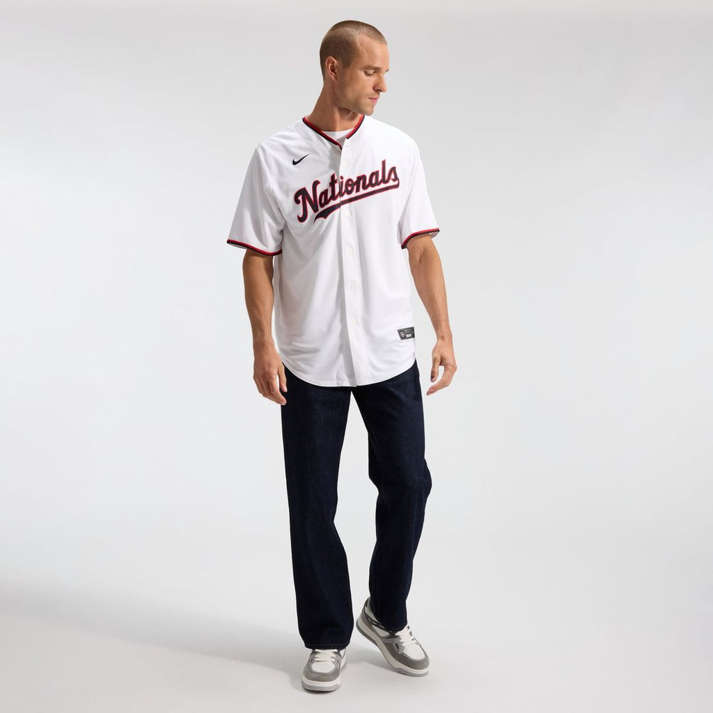 Washington Nationals CJ Abrams Nike White Home Replica Jersey product image 4, provided for visual reference and product