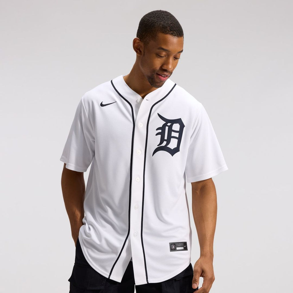Detroit Tigers Nike White Home Replica Jersey product image 1, provided for visual reference and product detail review