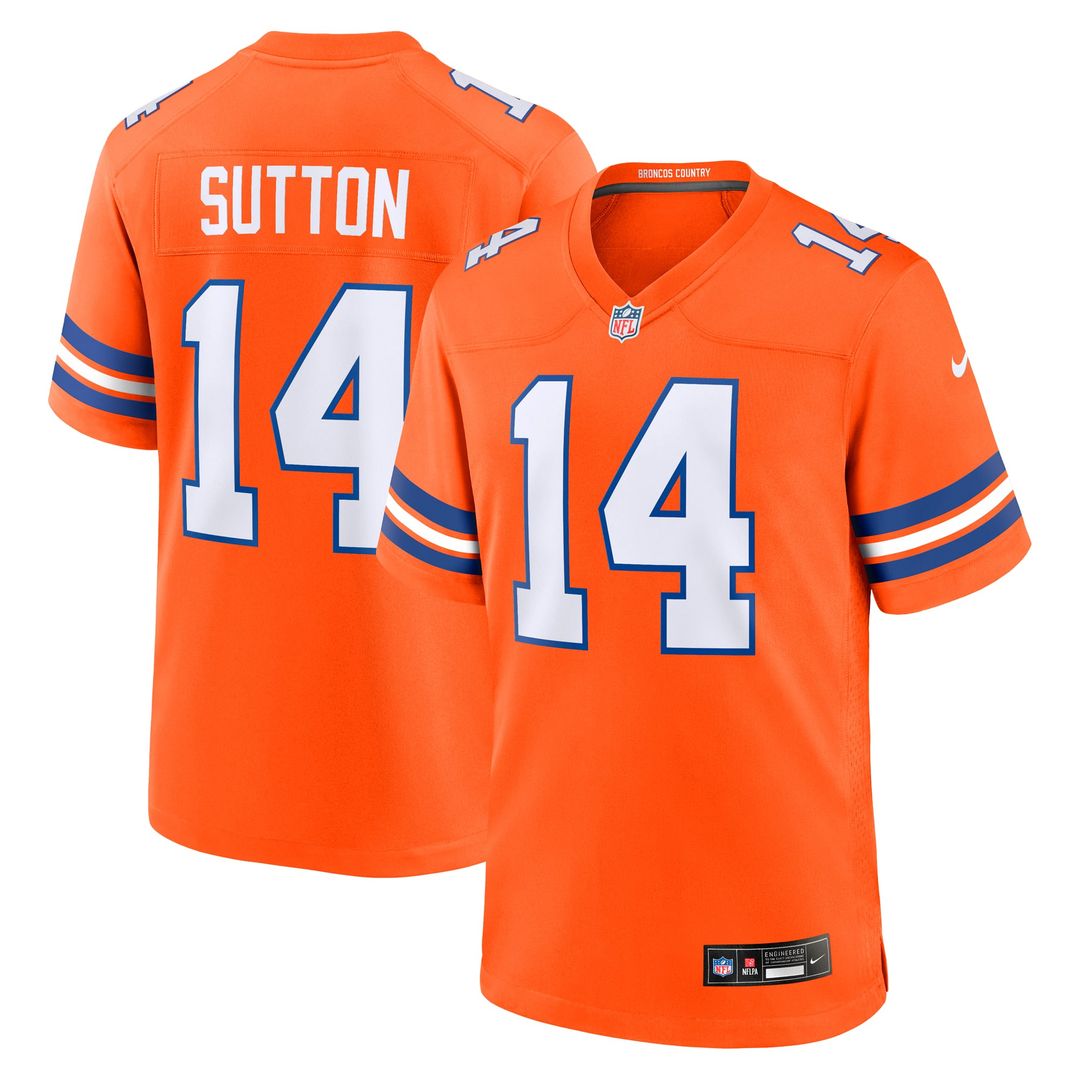 Denver Broncos Courtland Sutton Nike Orange Alternate Game Jersey product image 1, provided for visual reference and product