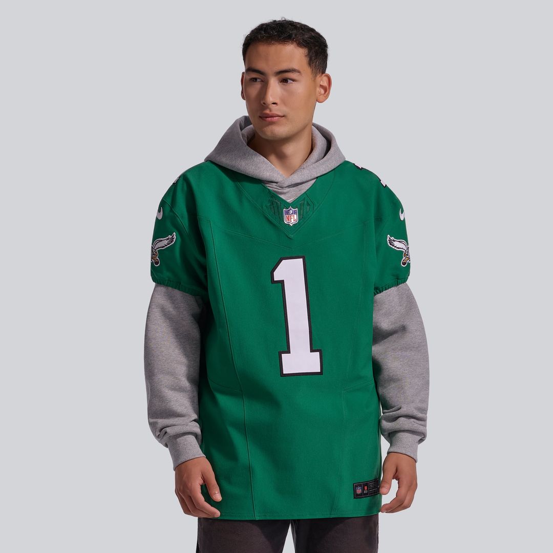 Philadelphia Eagles Jalen Hurts Nike Kelly Green Alternate Vapor F.U.S.E. Elite Jersey product image 2, provided for visual