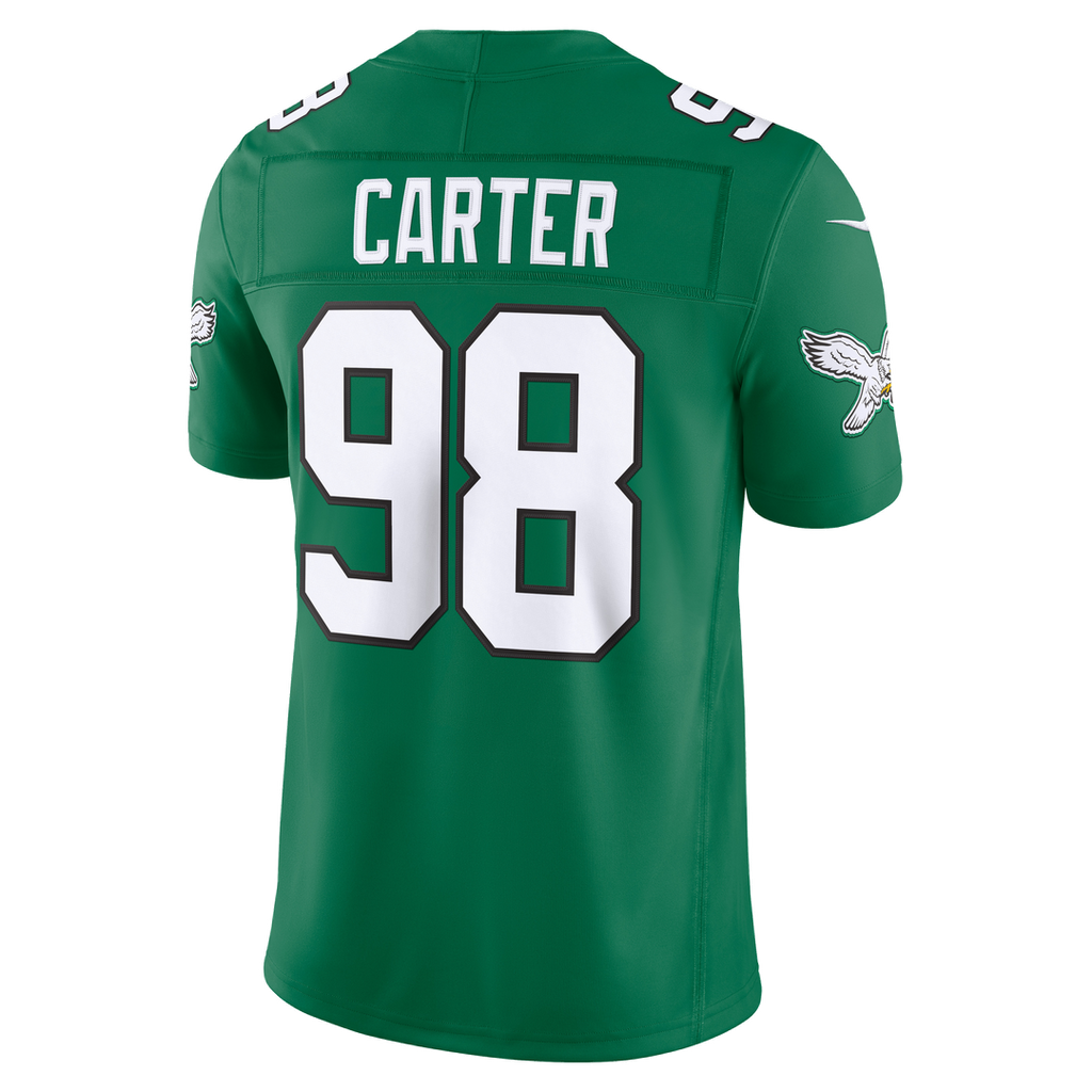 Philadelphia Eagles Jalen Carter Nike Kelly Green Alternate Vapor F.U.S.E. Stitched Limited Jersey product image 3, provided