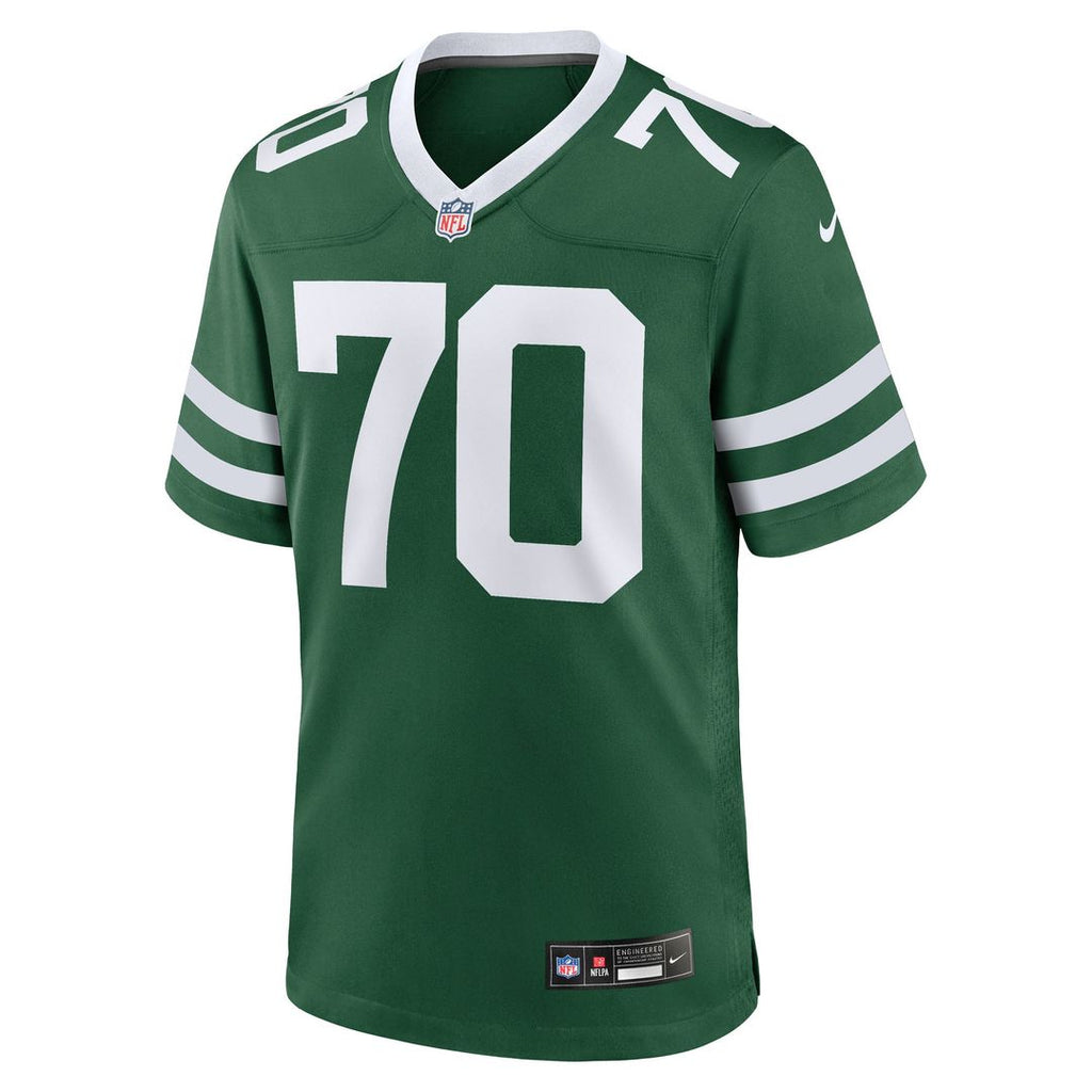 New York Jets Armand Membou Nike Green Team Game Jersey product image 2, provided for visual reference and product detail