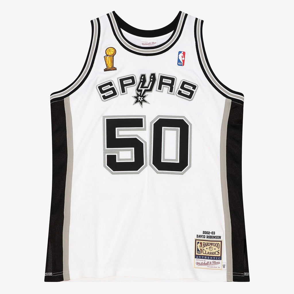 San Antonio Spurs Mitchell & Ness David Robinson 2002 Home Finals Authentic Jersey - White product image 3, provided for