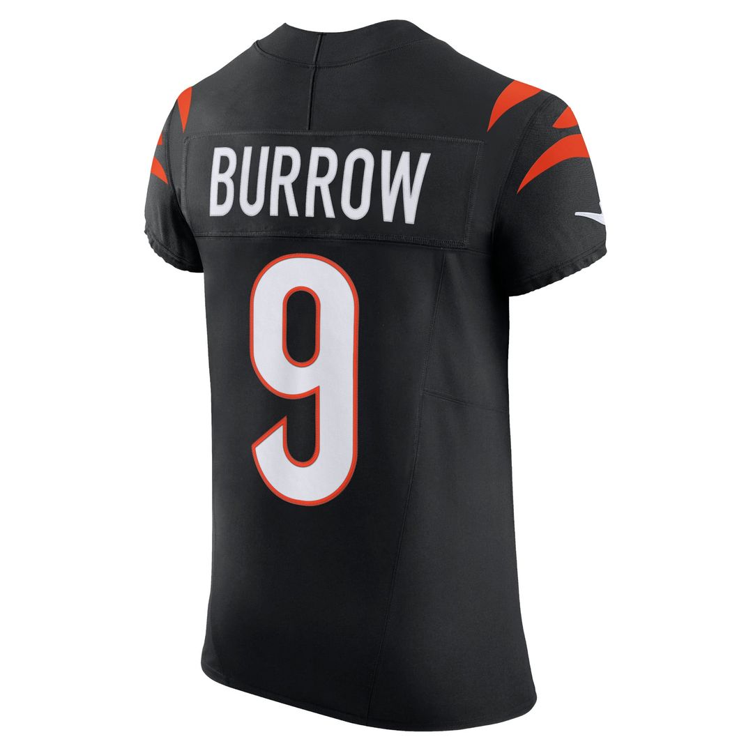 Cincinnati Bengals Joe Burrow Nike Black Team Vapor F.U.S.E. Elite Jersey product image 3, provided for visual reference and