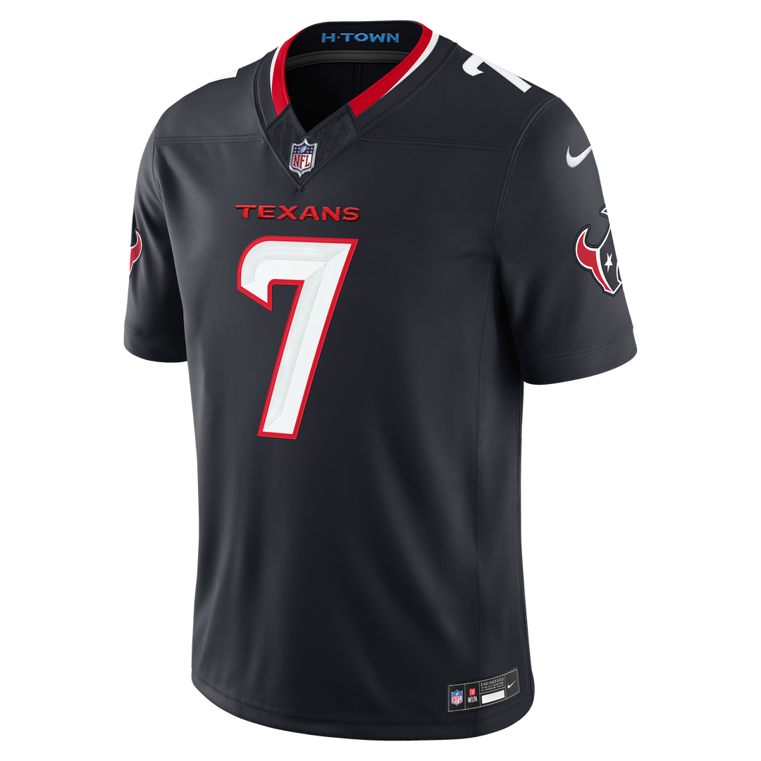 Houston Texans C.J. Stroud Nike Navy Team Vapor F.U.S.E. Stitched Limited Jersey product image 6, provided for visual