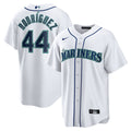 Seattle Mariners Julio Rodriguez Nike White Home Replica Player Jersey product image 1, provided for visual reference and