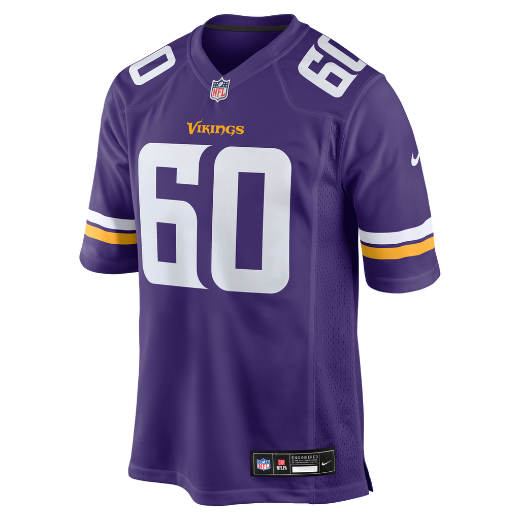 Minnesota Vikings Joe Huber Nike Purple Team Game Jersey product image 2, provided for visual reference and product detail