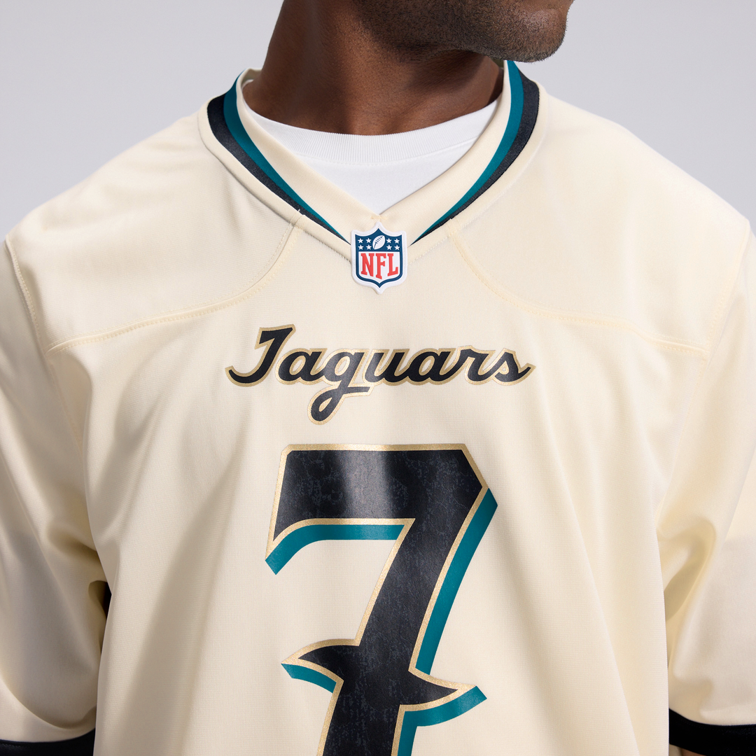Jacksonville Jaguars Brian Thomas Jr. Nike Natural 2026 Rivalries Collection Game Jersey product image 8, provided for