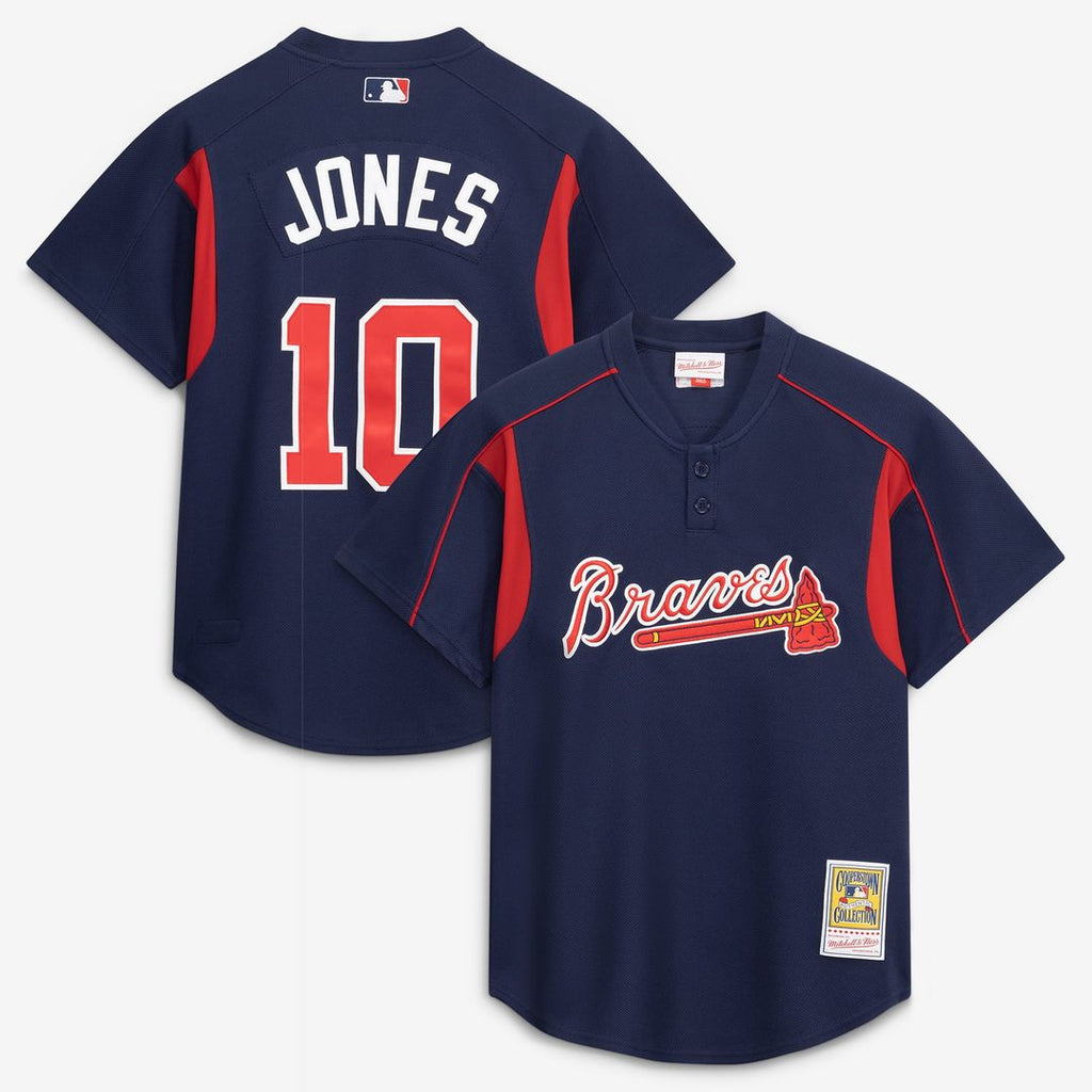 Atlanta Braves Chipper Jones Mitchell & Ness Navy Authentic Batting Practice Jersey product image 1, provided for visual