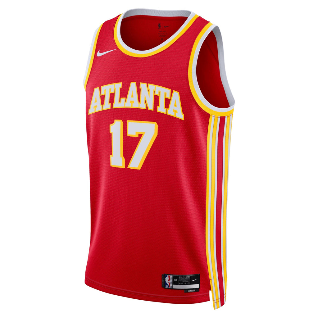 Atlanta Hawks Nike Icon Edition Swingman Jersey - Red - Onyeka Okongwu - Unisex product image 2, provided for visual