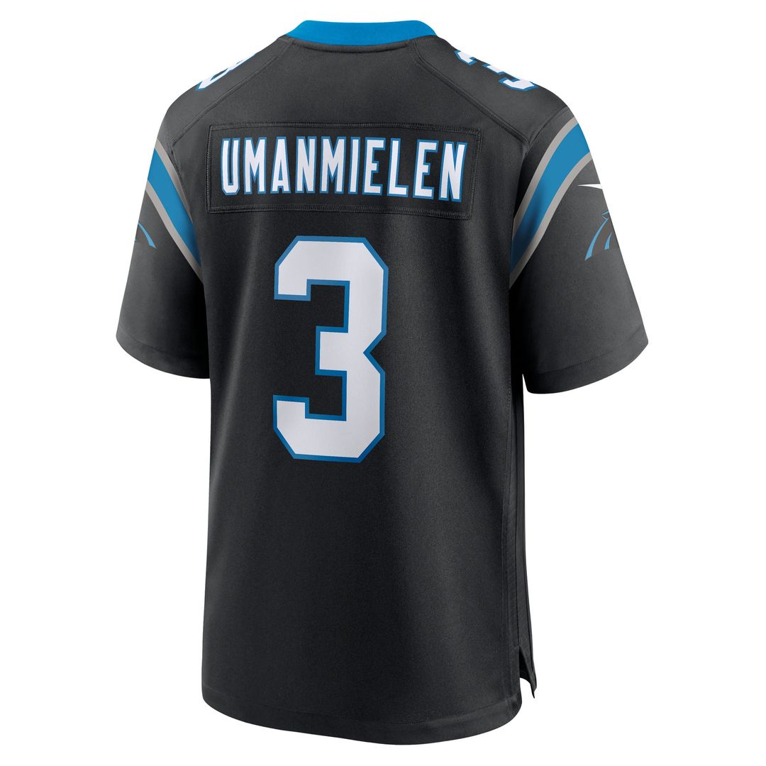 Carolina Panthers Princely Umanmielen Nike Black Team Game Jersey product image 3, provided for visual reference and product