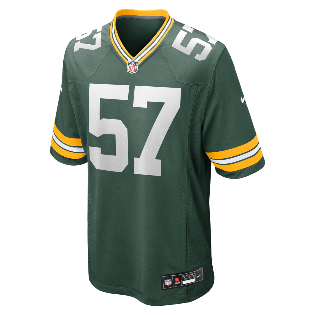 Green Bay Packers Brenton Cox Jr. Nike Green Game Jersey product image 2, provided for visual reference and product detail