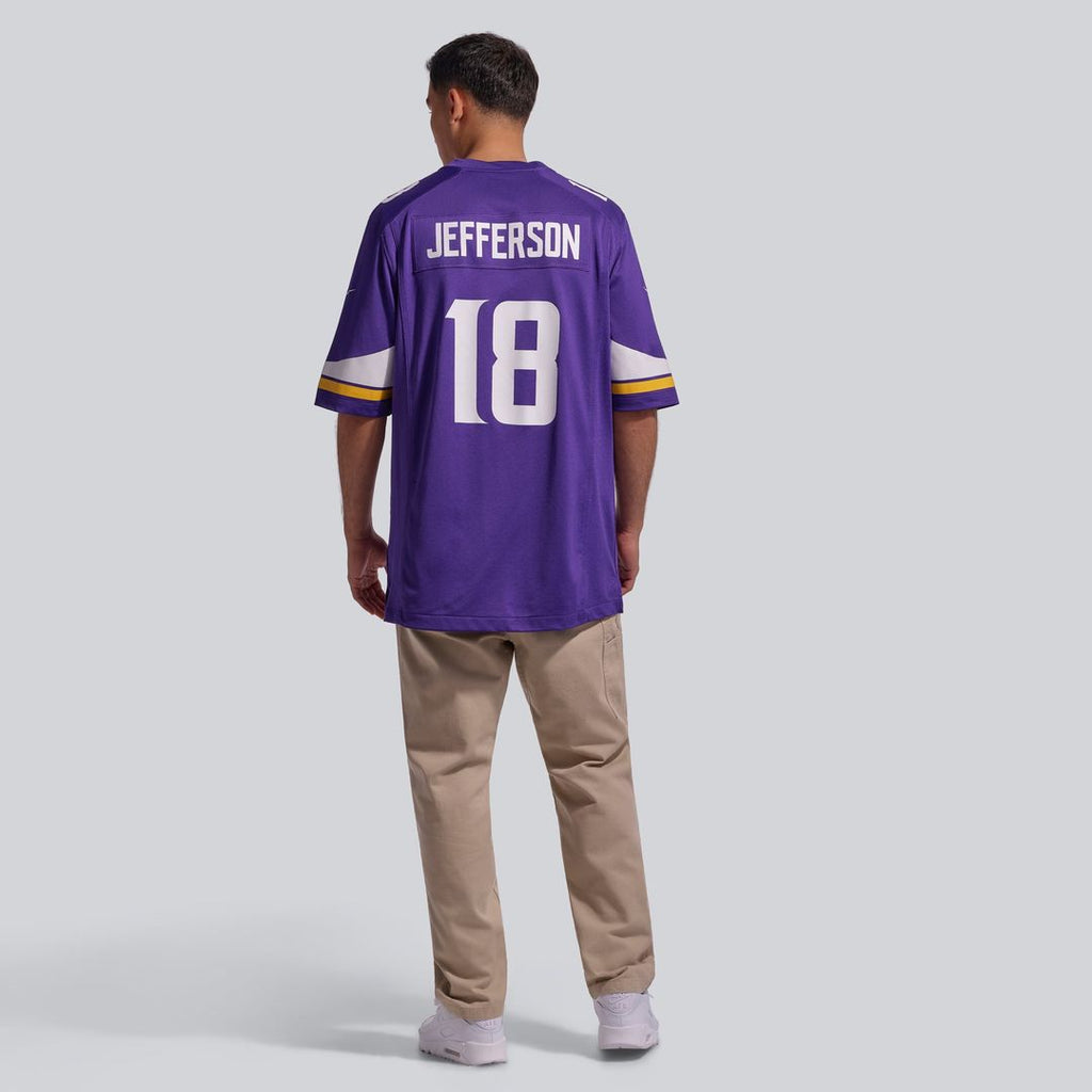 Minnesota Vikings Justin Jefferson Nike White Game Player Jersey product image 11, provided for visual reference and product