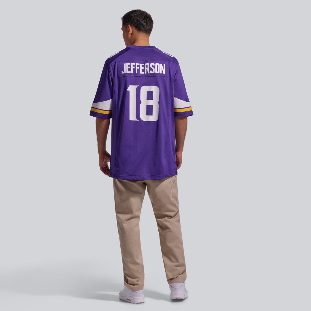 Minnesota Vikings Justin Jefferson Nike White Game Player Jersey product image 11, provided for visual reference and product