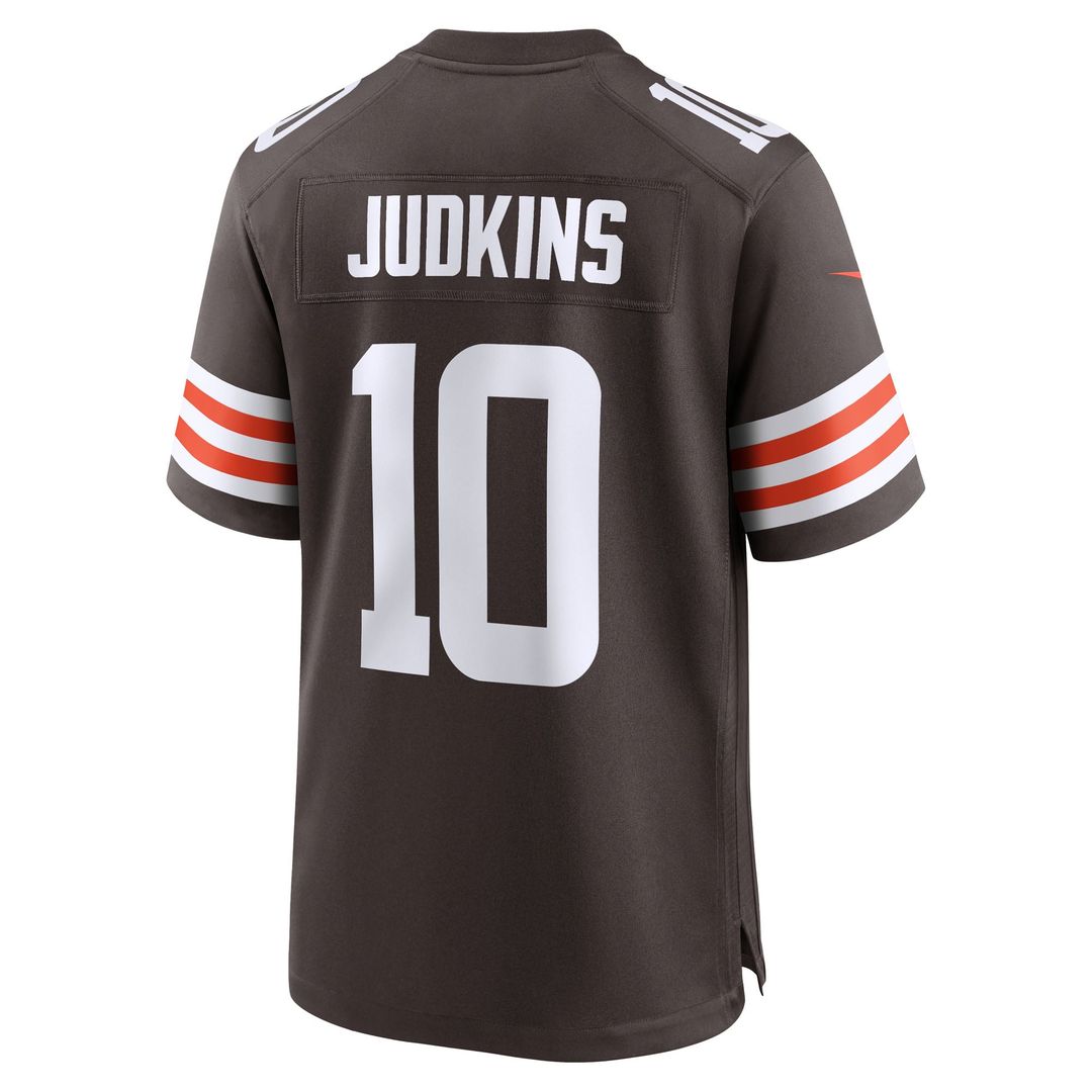 Cleveland Browns Quinshon Judkins Nike Brown 2025 NFL Draft Game Jersey product image 3, provided for visual reference and