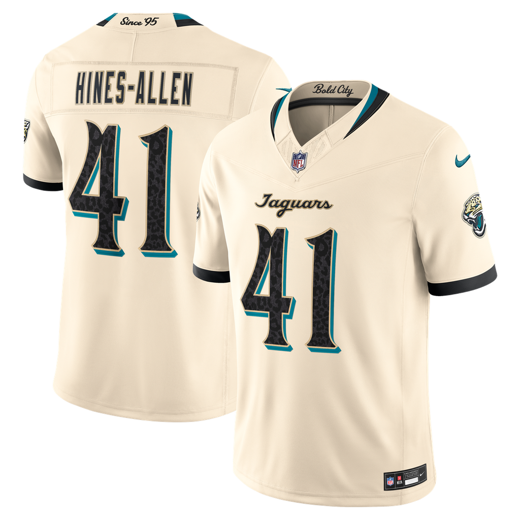 Jacksonville Jaguars Josh Hines-Allen Nike Natural 2026 Rivalries Collection Stitched Limited Jersey product image 1,
