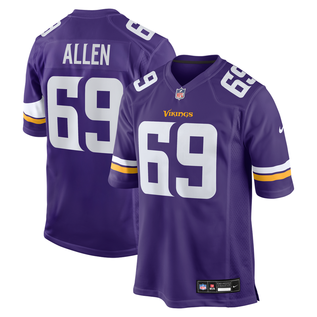 Minnesota Vikings Jared Allen Nike Purple Retired Player Game Jersey product image 1, provided for visual reference and