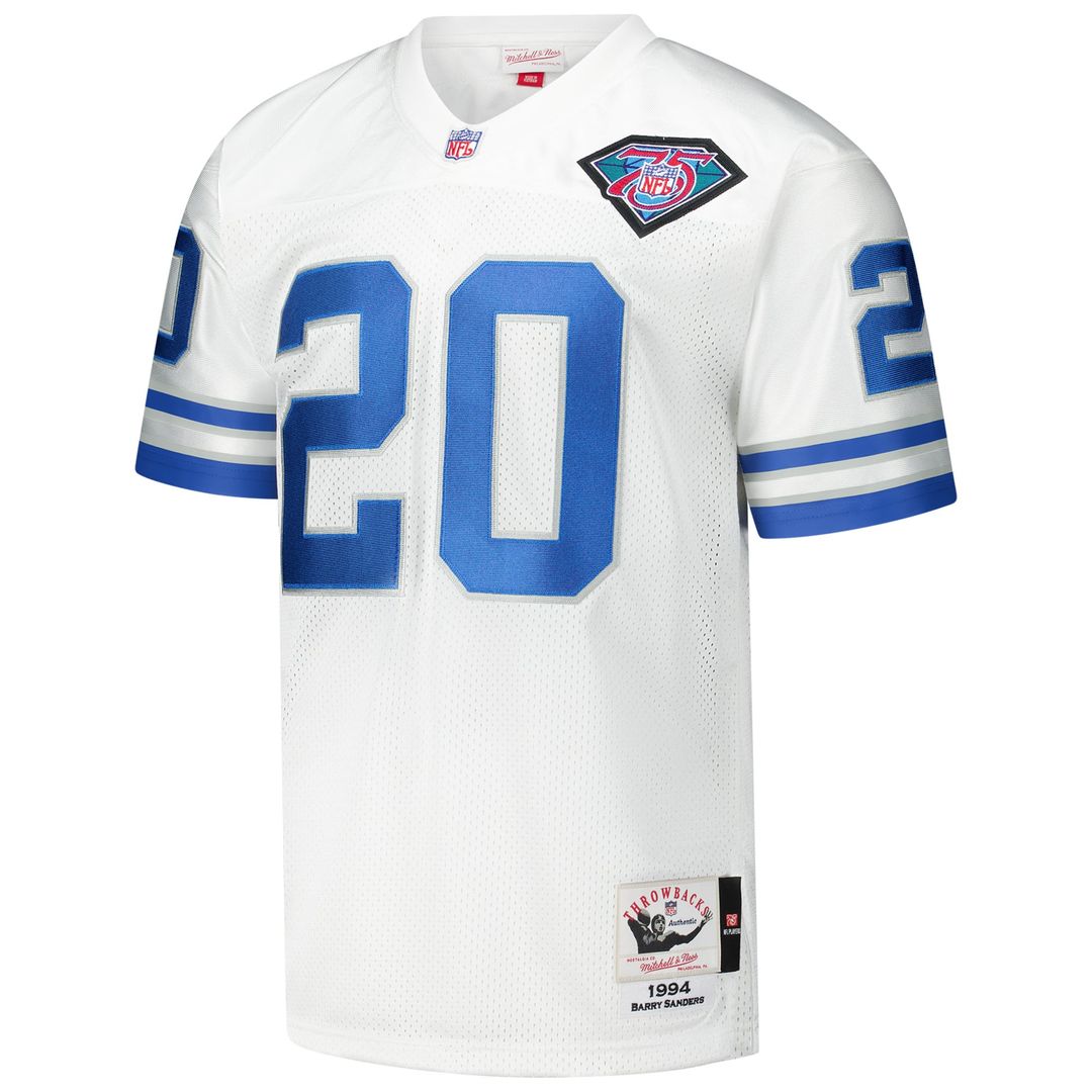 Detroit Lions 1994 Barry Sanders Mitchell & Ness White Authentic Throwback Retired Player Jersey product image 2, provided