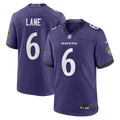 Baltimore Ravens Ja'Kobi Lane Nike Purple Team Game Jersey product image 1, provided for visual reference and product detail