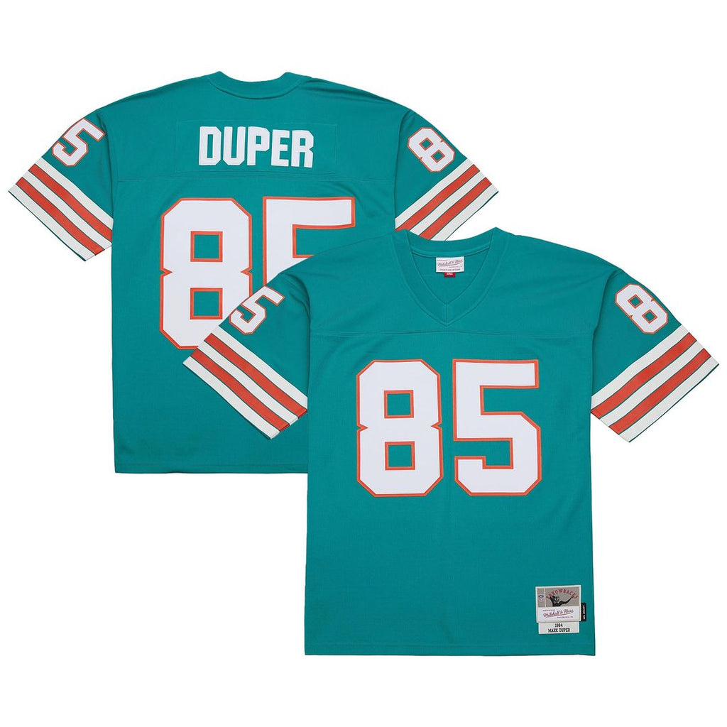 Miami Dolphins Mark Duper Mitchell & Ness Aqua Legacy Replica Jersey product image 1, provided for visual reference and