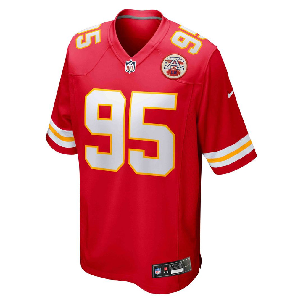 Kansas City Chiefs Chris Jones Nike Red Game Jersey product image 2, provided for visual reference and product detail review