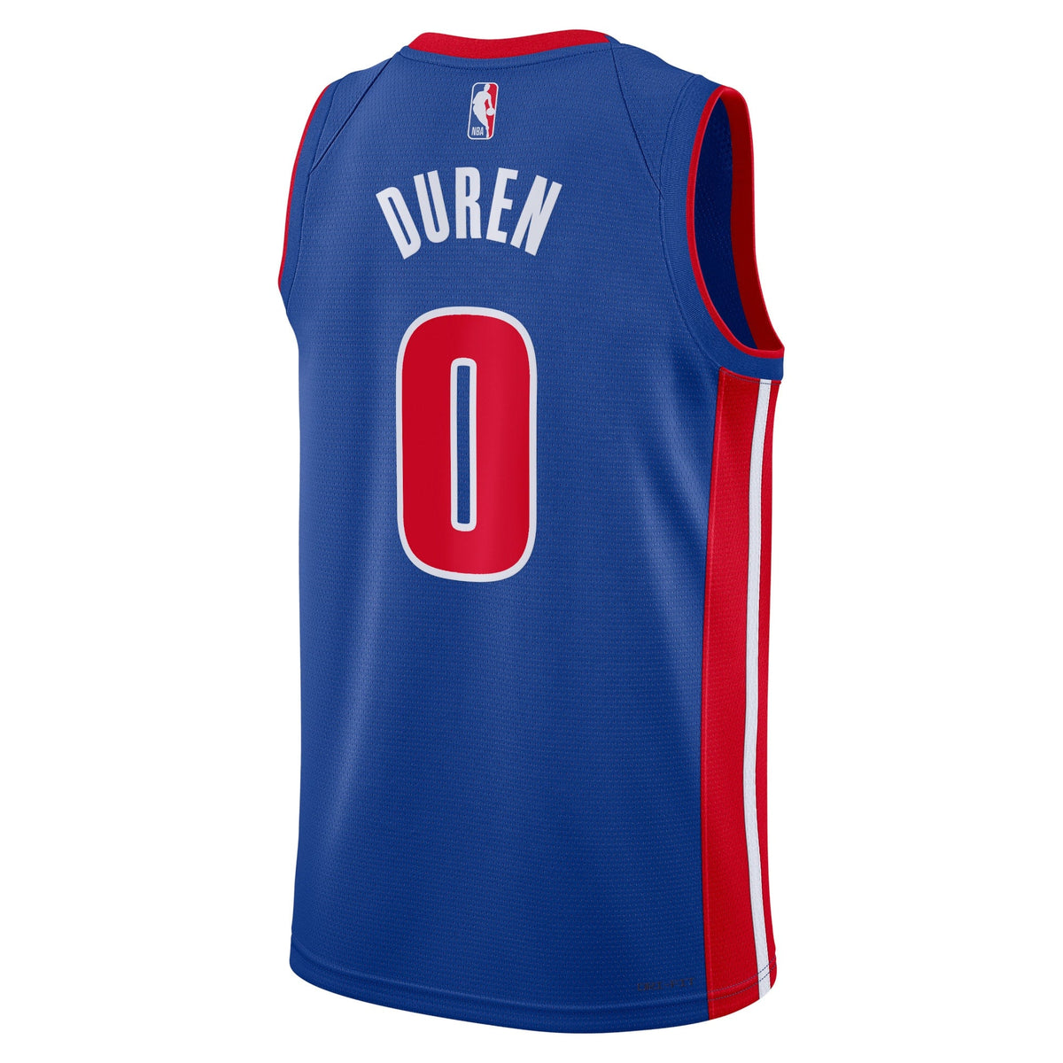 Detroit Pistons Nike Icon Edition Swingman Jersey - Blue - Jalen Duren - Unisex product image 3, provided for visual