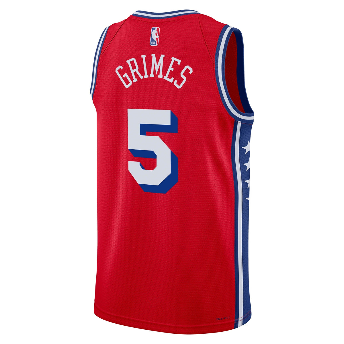 Philadelphia 76ers Jordan Brand Statement Edition Swingman Jersey - Red - Quentin Grimes - Unisex product image 4, provided