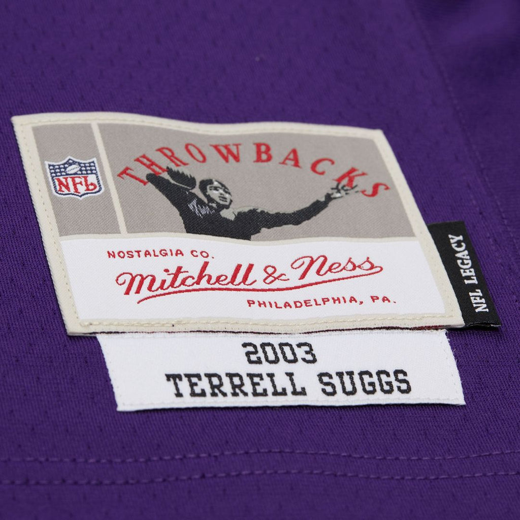 Baltimore Ravens Terrell Suggs Mitchell & Ness Purple 2003 Legacy Replica Jersey product image 13, provided for visual