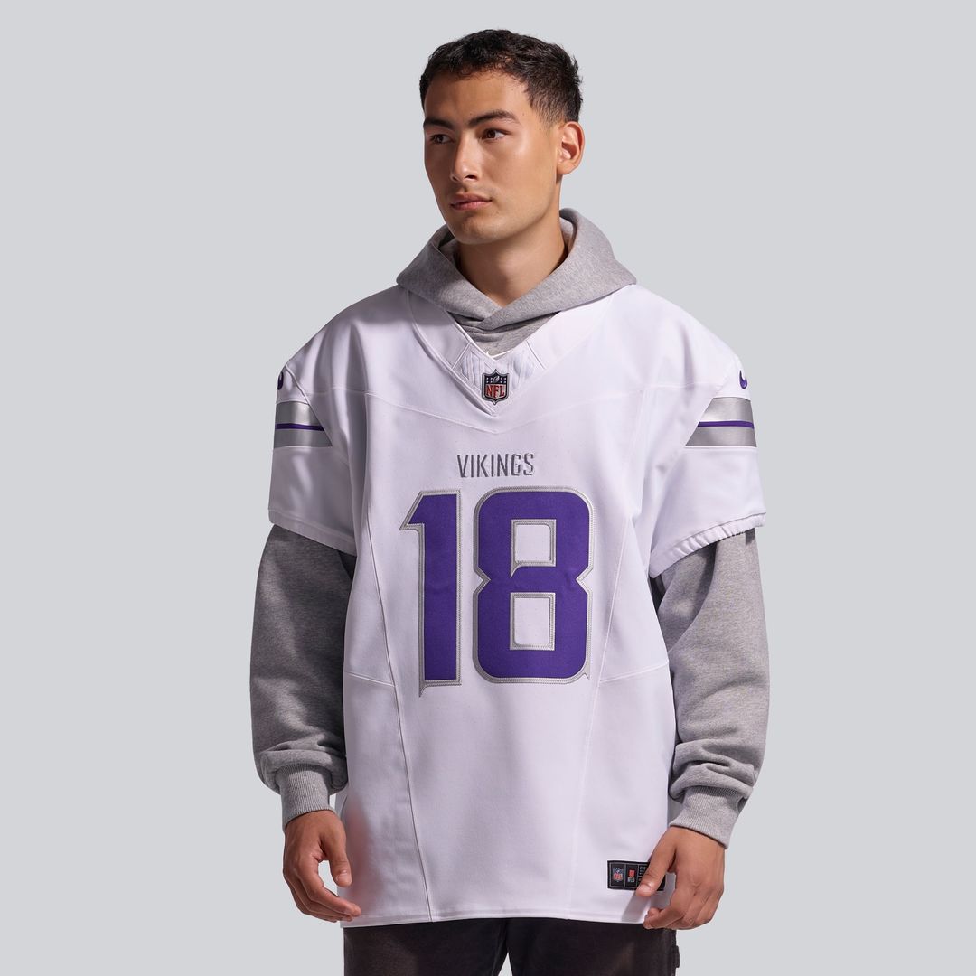 Minnesota Vikings Justin Jefferson Nike White Alternate Vapor F.U.S.E. Elite Player Jersey product image 2, provided for