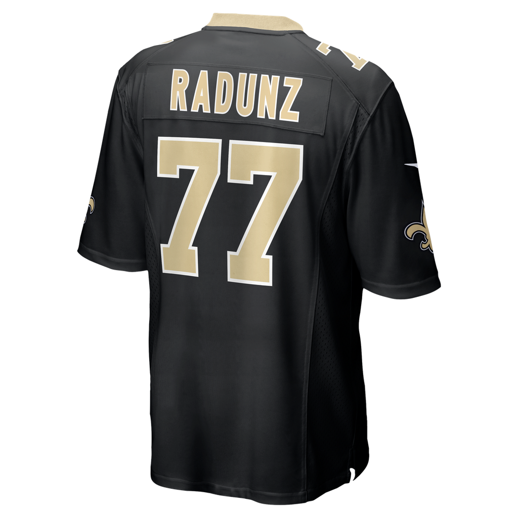 New Orleans Saints Dillon Radunz Nike Black Team Game Jersey product image 3, provided for visual reference and product