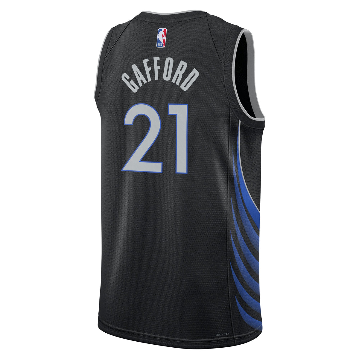 Dallas Mavericks Nike 2025/26 City Edition Swingman Jersey - Black - Daniel Gafford - Unisex product image 4, provided for