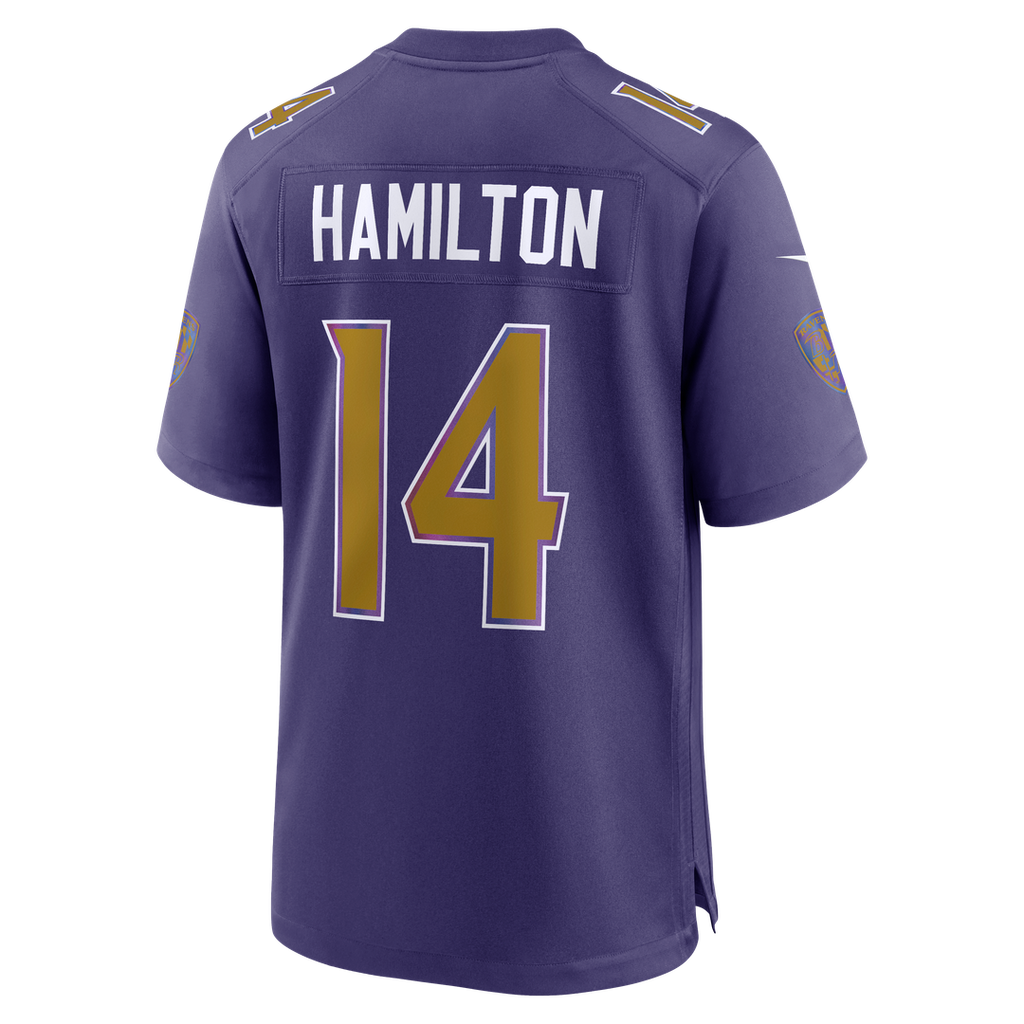 Baltimore Ravens Kyle Hamilton Nike Black Alternate Game Jersey product image 13, provided for visual reference and product