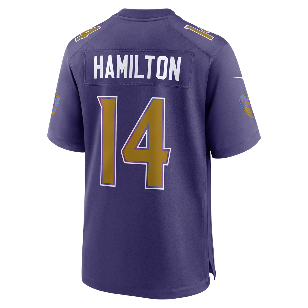 Baltimore Ravens Kyle Hamilton Nike Black Alternate Game Jersey product image 13, provided for visual reference and product