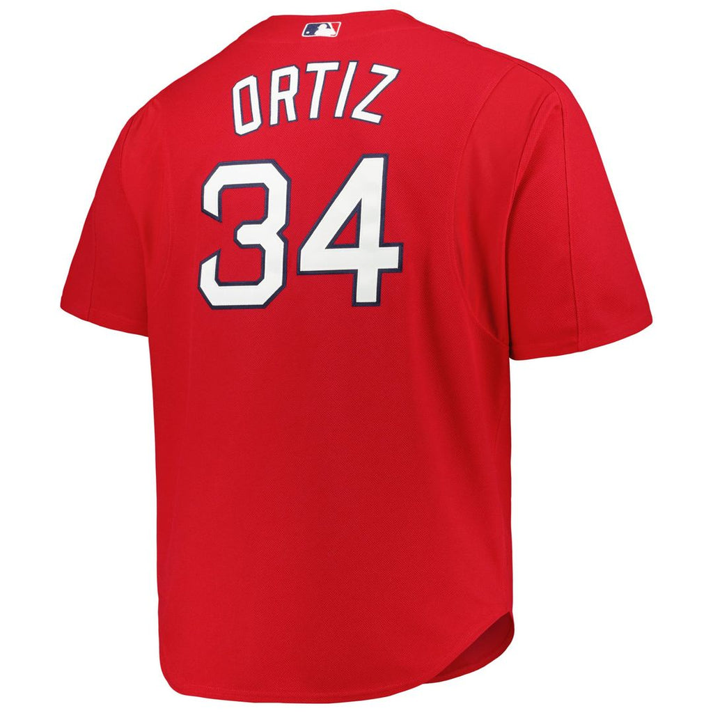Boston Red Sox David Ortiz Mitchell & Ness Red Big & Tall Cooperstown Mesh Batting Practice Jersey product image 3, provided