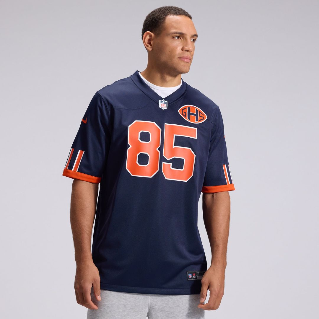 Chicago Bears Cole Kmet Nike Navy 2026 Rivalries Collection Game Jersey product image 2, provided for visual reference and