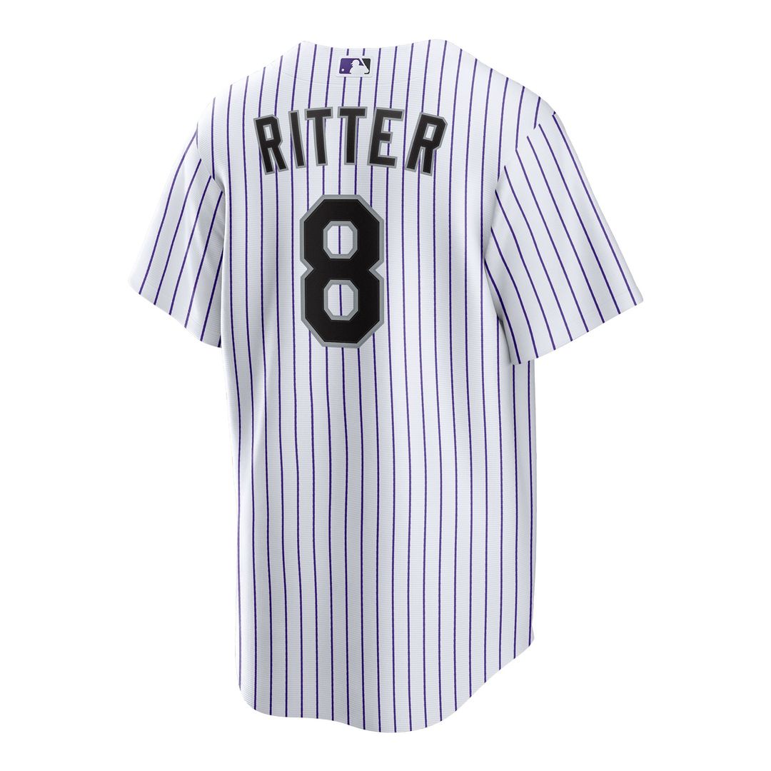 Colorado Rockies Ryan Ritter Nike White Home Replica Jersey product image 3, provided for visual reference and product