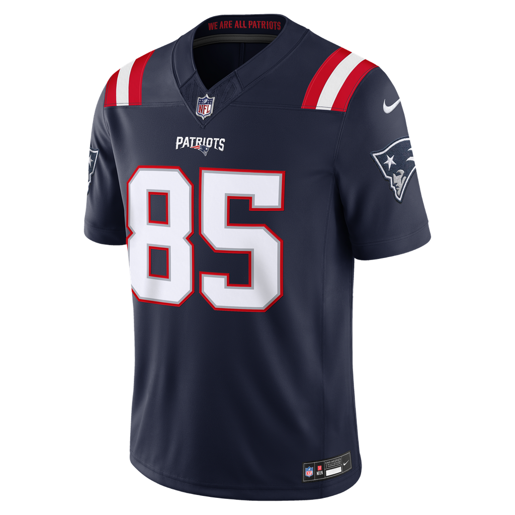 New England Patriots Hunter Henry Nike Navy Team Vapor F.U.S.E. Stitched Limited Jersey product image 2, provided for visual