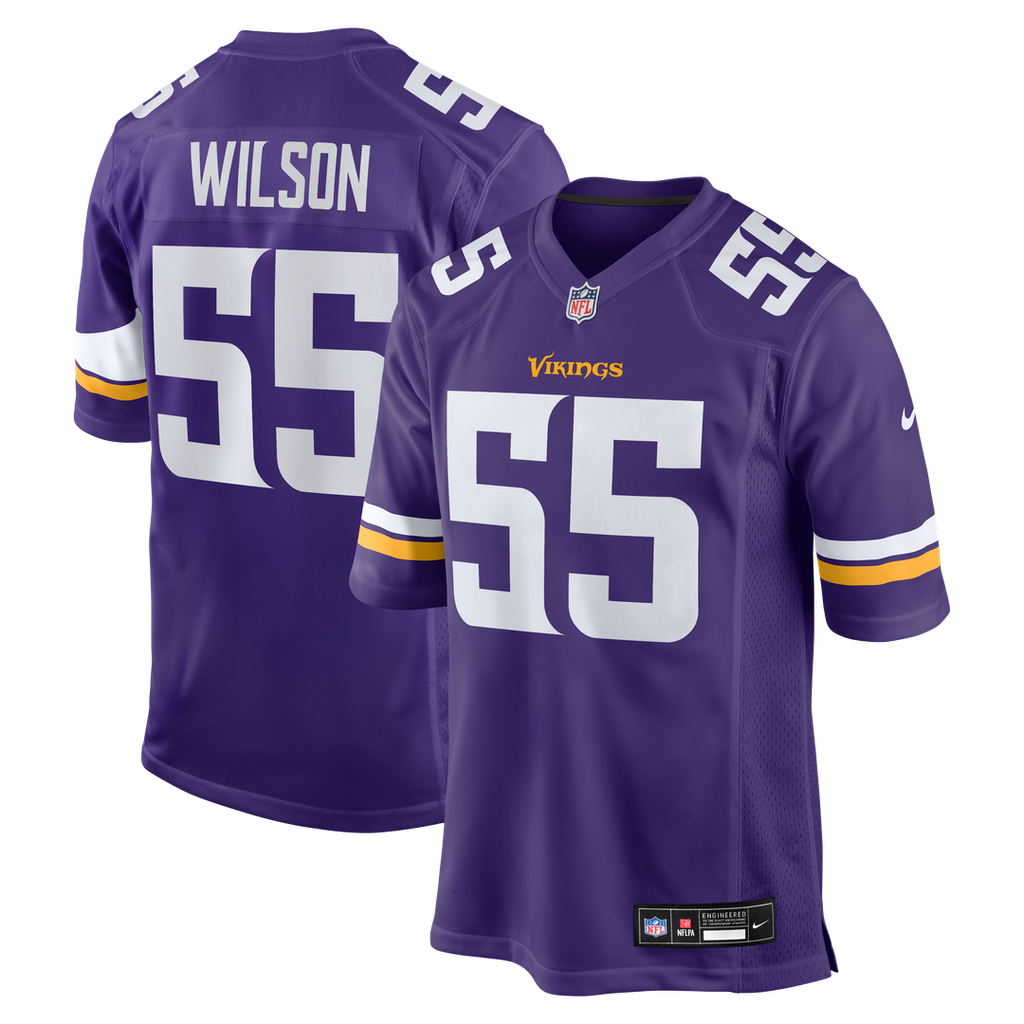Minnesota Vikings Eric Wilson Nike Purple Team Game Jersey product image 1, provided for visual reference and product detail