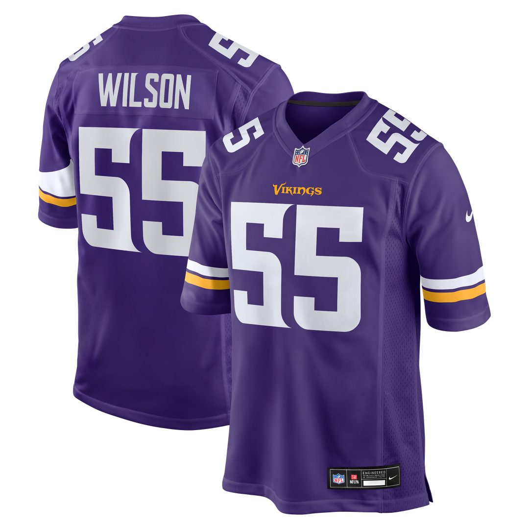 Minnesota Vikings Eric Wilson Nike Purple Team Game Jersey product image 1, provided for visual reference and product detail