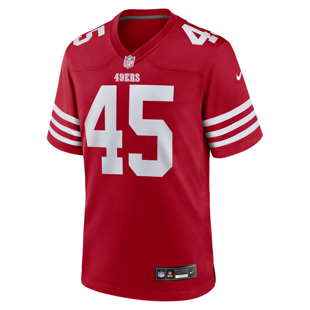 San Francisco 49ers Nick Martin Nike Scarlet Team Game Jersey product image 2, provided for visual reference and product