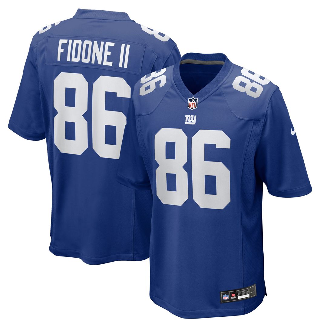 New York Giants Thomas Fidone II Nike Royal Team Game Jersey product image 1, provided for visual reference and product