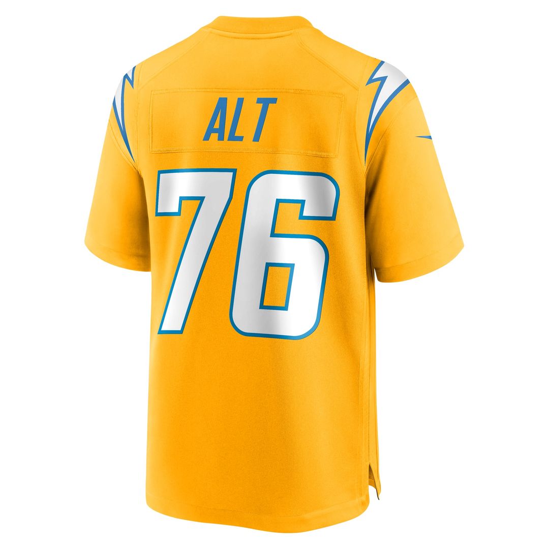 Los Angeles Chargers Joe Alt Nike Gold Alternate Charger Power Game Player Jersey product image 3, provided for visual