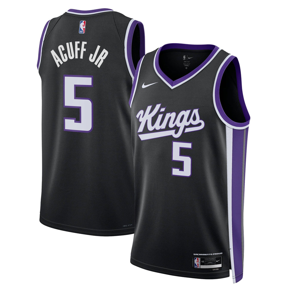 Sacramento Kings Nike Icon Swingman Jersey - Black - Darius Acuff Jr. - Unisex product image 1, provided for visual