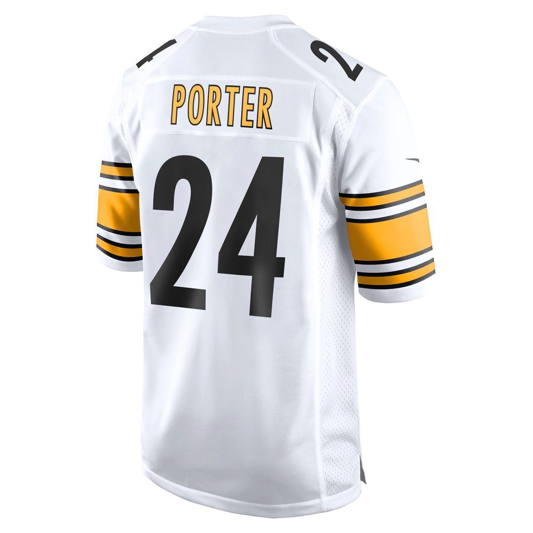 Pittsburgh Steelers Joey Porter Jr. Nike White Away Game Jersey product image 3, provided for visual reference and product