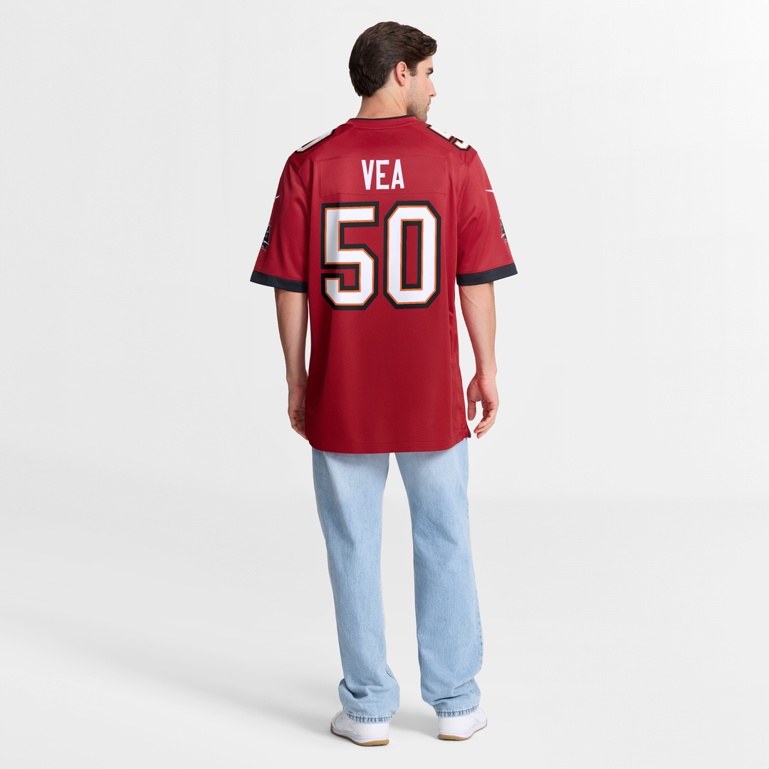 Tampa Bay Buccaneers Vita Vea Nike Red Game Jersey product image 8, provided for visual reference and product detail review